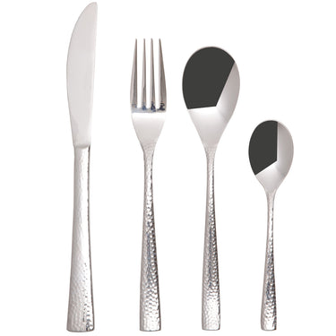 16 Piece Wayland Hammered Cutlery Set